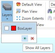 Show/Hide All Layers The visibility of all layers can now be set to On or Off with the new Show/Hide All Layers buttons on the layer menu: Catalog Explorer