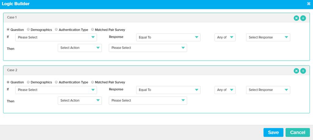 1.10.1 Applying Survey Logic Logic can be set so that a participant would skip certain items based on their response to a previous item.