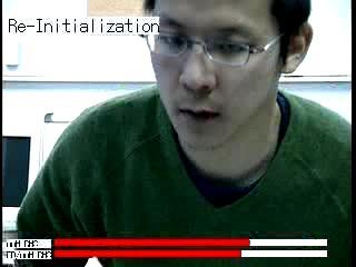 initialization and re-initialization using a face detector.