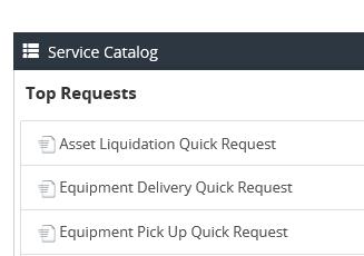 Entering a Service Request There are multiple ways, from the home page, to select, and begin a service request.