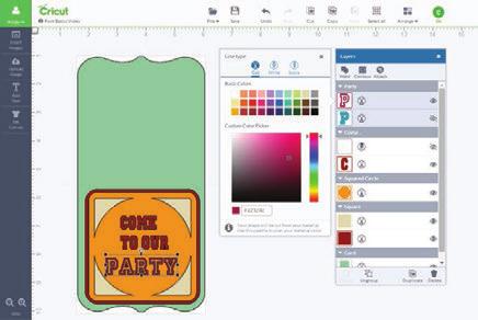Tip: If you choose to write, the color options will change to match the colors of the available Cricut pens. Cricut Design Space will prompt you when to use your pen as you make your project.
