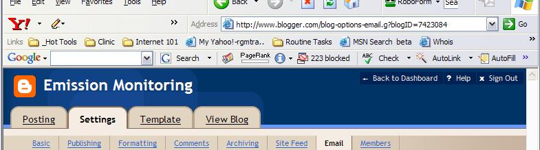 Blogger screens Set up your blog so
