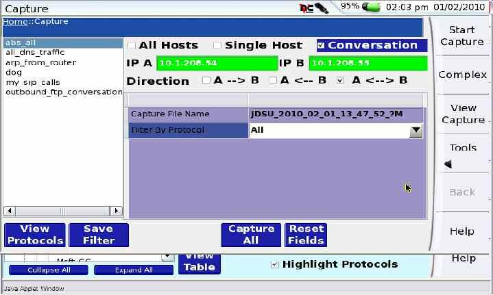 Pre-defined and user-defined wirespeed packet/byte counters allow users to view statistics by specific protocols and events.