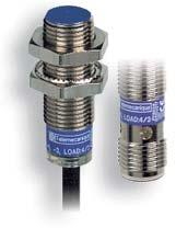 OsisSense XS Inductive proximity sensors Application: Detection of metal objects for DC applications, optimum function Cylindrical type, flush mounted, 2 or 3wire, plastic or metalic body Degree of