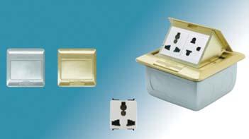 box for SFlexi, brass color Empty floor outlet w. box for series Concept, aluminium color Empty floor outlet w.