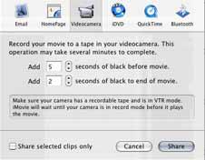 EXPORTING TO A DIGITAL VIDEO TAPE After you have finished editing your movie, you may want to export your movie back to a digital video tape so that you can keep it after your camera kit and external