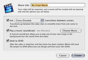 M A K E A M A G I C M O V I E An easy way to make your imovie HD project is to use the Make a Magic Movie option.