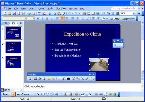 210 Microsoft PowerPoint 2003 3. Close the Properties dialog box and exit PowerPoint without saving any of your changes.