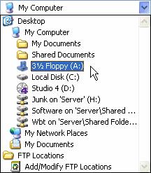 24 Microsoft PowerPoint 2003 Look In List: Click to list the drives on your computer and the current folder, then select the drive and/or folder whose contents you want to display.