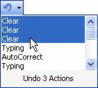 52 Microsoft PowerPoint 2003 Undo button Other Ways to Undo: Select Edit Undo from the menu. Press <Ctrl> + <Z>.