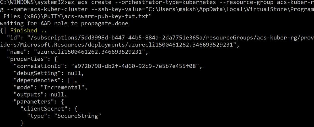 Manage a Kubernetes cluster on Azure Kubectl (the Kubernetes command-line interface) is used to manage the Kubernetes cluster in Azure.