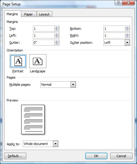 Page Setup Options All of the page setup options have moved to the Page Layout tab.