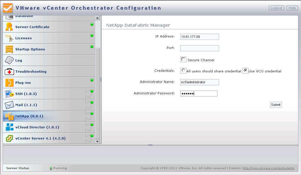 Step 8 Log in to the vcenter Orchestrator client and verify that the NetApp