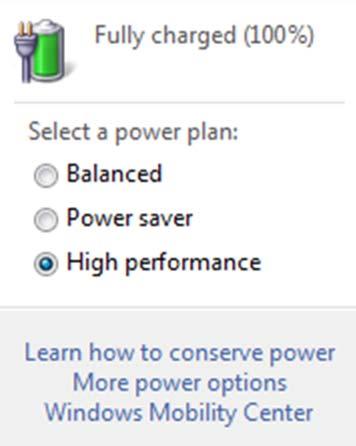 the PC s windows power scheme from current settings to