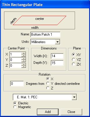Additional Examples 11 5 Select the Thin Rectangular Plate button to open the Thin Rectangular Plate dialog.