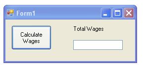 pay. calculate the total wages display