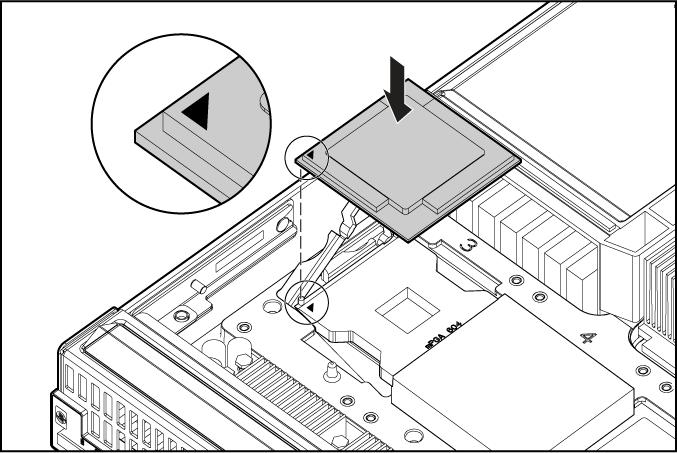 7. Open the processor locking lever. CAUTION: The processor is designed to fit one way into the socket.