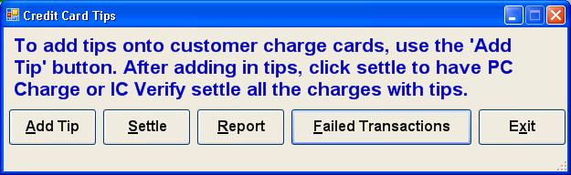 Credit Card Settlement Info 1. Select the Manager or Options button. 2. Enter the administrator password (default: admin) where applicable. 3.