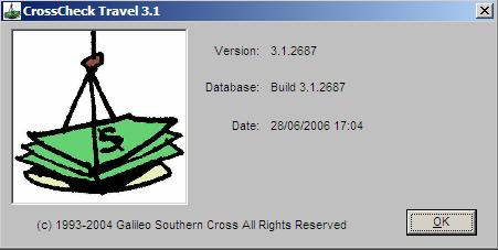 1.2687 and a Date of 28/06/2006 as per below: When all the workstations in the agency have been upgraded, all users can start using this new version of CrossCheck Travel.