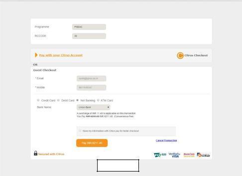 If you select Net Banking then a) Select your Bank then click on Pay INR.