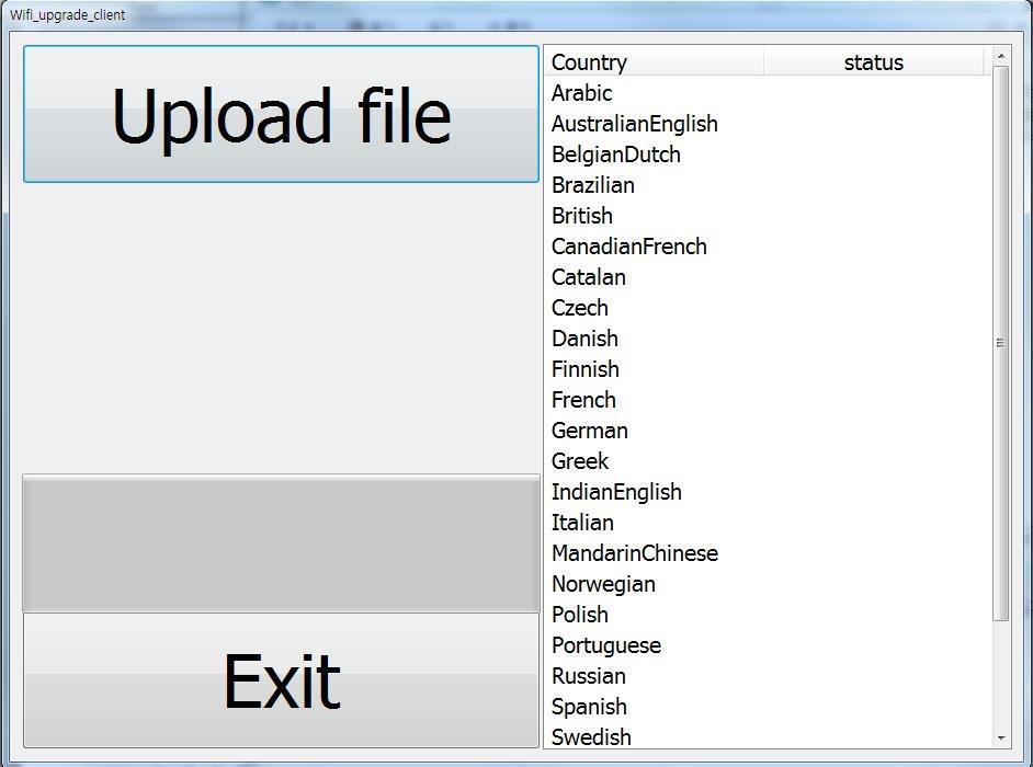 (Picture 4) Click Upload file button. The file transferring will begin.