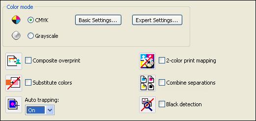COLOR SETUP FEATURES 21 Printing with Auto Trapping You can print a job with Auto Trapping turned on with or without customizing the trapping values first.