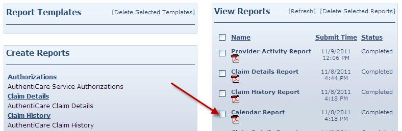 The appropriate application starts based on the format you selected and the report is displayed, if you click Open. At that point, you may print the report if desired.