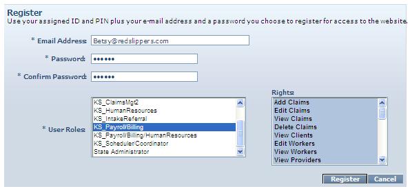 8. Click Register. You are returned to the Provider Entity Settings page.