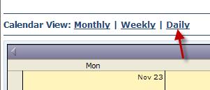 6. Click the left and right arrows in the date display bar to view the week before or the week after this date. 9.1.