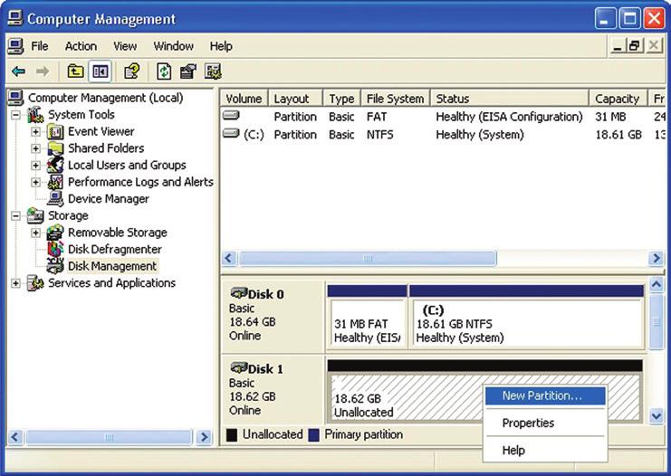 ➃ Your drive will appear similar to how Disk 1 does below.