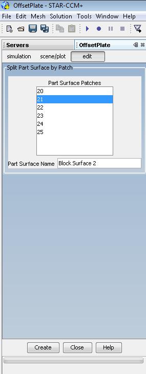 As you click each of the 6 Part Surface Patches in the list, that surface is highlighted in the scene. You may need to pan around to see them as they are highlighted.