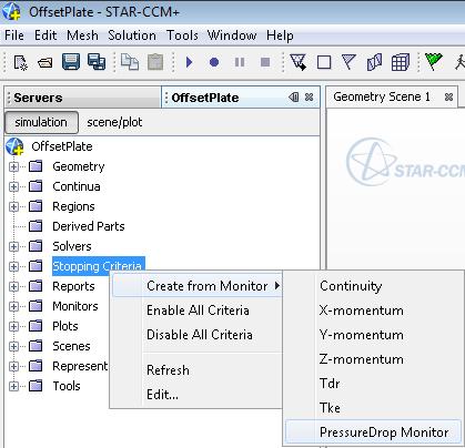 Criteria and select Create from Monitor -> PressureDrop Monitor Change the Criterion Option from Minimum to