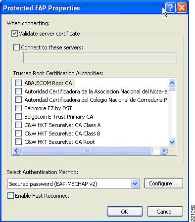 Client-Based Authentication Figure 9 Microsoft Supplicant CTL Example In many situations, including guest access scenarios, the certificate authority (CA) that provided the certificate sent by the
