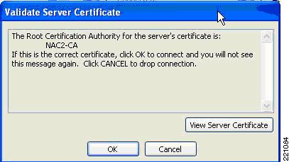 Client-Based Authentication Figure 11 Conditional Trust for a Server Certificate Note This functionality of conditional trust is not available with CSSC.