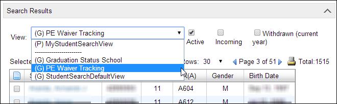 User Settings Rather than adjusting the display of your search results each time you view it, you can apply a pre-configured grid view.