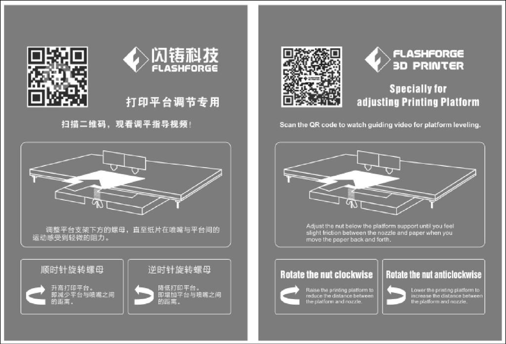 2. Take out the leveling sheet (QR-Code for leveling video can be scanned)