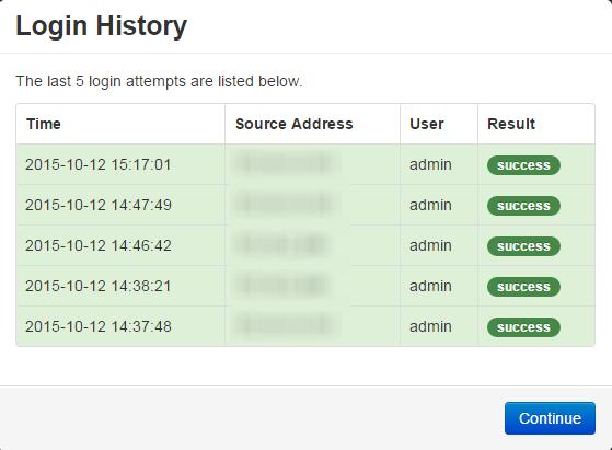 3. Configuring Your Server via the System Console Prior to logging in, the Login History