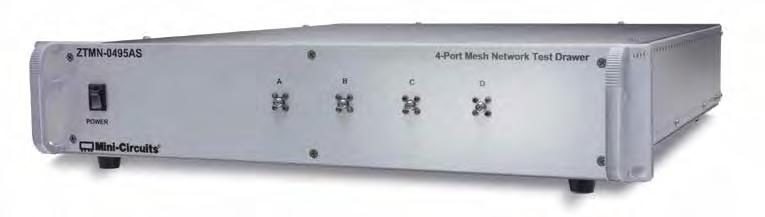 MESH NETWORKS ZTMN-495AS Functional Schematic ZTMN-495AS 4-Port Mesh Network Functional Description ZTMN-495AS is a 4-port mesh network to 95 attenuation range on each path, in.25 * steps.