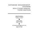 Database Management Systems Solutions Manual Third Edition Read online database management systems
