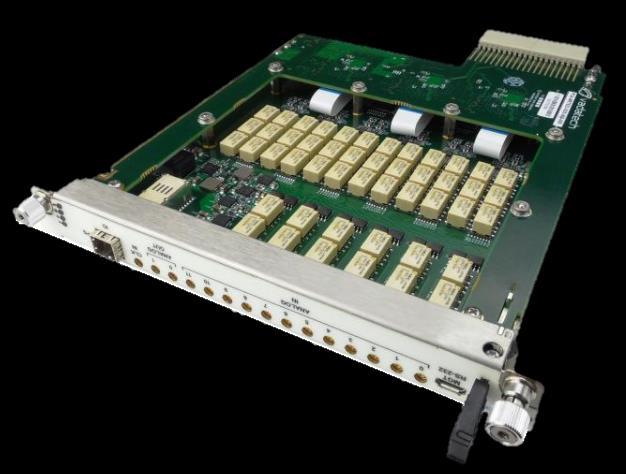 DAQ523 includes XC7K410T FPGA and twelve ADC @125MHz 16-bit with mezzanine on the rear