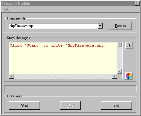 nrp by using the [Browse] button or enter the file name and the file path of the application firmware in the Firmware File box.