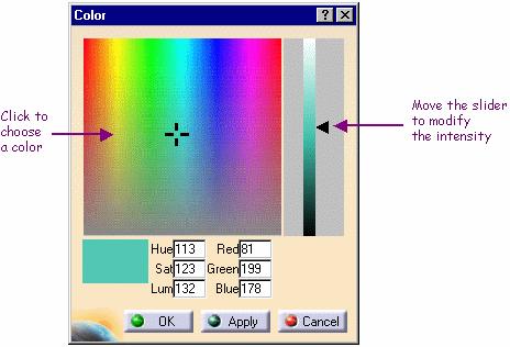 Page 130 You can click in the preview area to choose the color, or even key in the exact value of the desired color. You can enter a value comprised between 0 and 255 for any of these fields. 7.