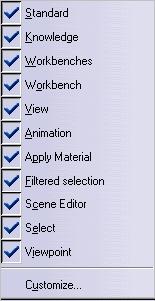 View Page 267 The View menu lets you view document contents. Please refer to the Infrastructure documentation. View - >Toolbars For... See.