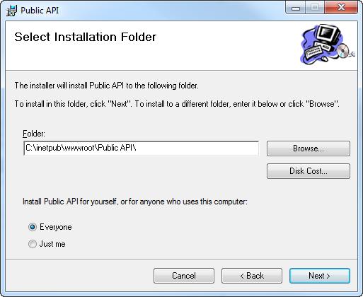 The PIP installer allows you to select the installation folder for Digital Gateway s Partner Integration Portal software.