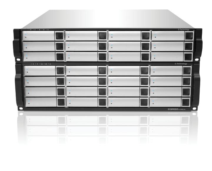 G SPEEDeS PRO XL High-Performance, Expandable Fail-Safe RAID Solutions for uncompressed HD and 2K Production G-SPEED es PRO XL is a rack-mount expandable storage solution designed for content