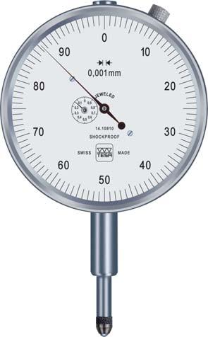 5 TESA dial gauges mm mm mm mm 01410810 YR 0,001 1 3,3 0,1 0 50 100 01410811 YR 0,001 1 3,3 0,1 0 50 0 COMPAC dial gauge
