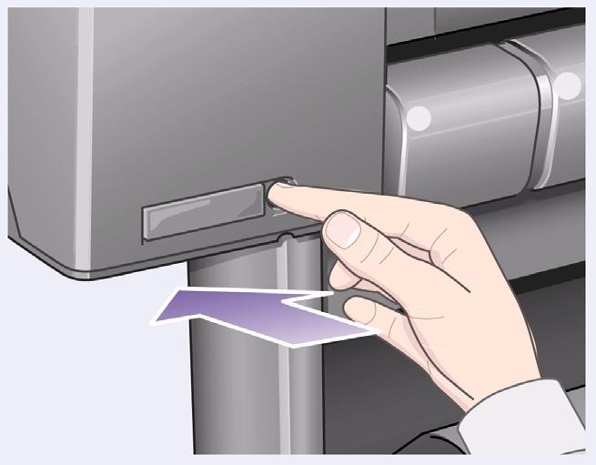 We strongly recommend that you put the Pocket Guide into the horizontal slot on the right-hand side of the printer, so that users of the printer can refer to it when