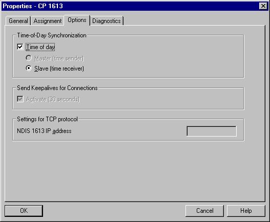 Time synchronization of the SIMATIC AS Open the HW Config of the OS Server and there the properties dialog of the CP1613.