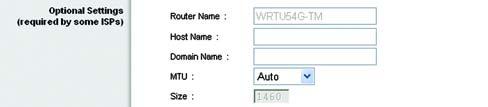 In this field, you can type a name of up to 39 characters to represent the Router. Host Name/Domain Name. These fields allow you to supply a host and domain name for the Router.