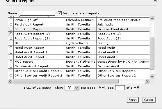 4 Note: You are required to run Food Audit Report (), Food Audit Report (2), Hotel Audit Report and Hotel Audit Report 2 individually.